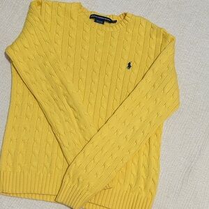 Ralph Lauren Yellow Cable Knit Sweater